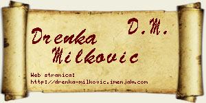 Drenka Milković vizit kartica